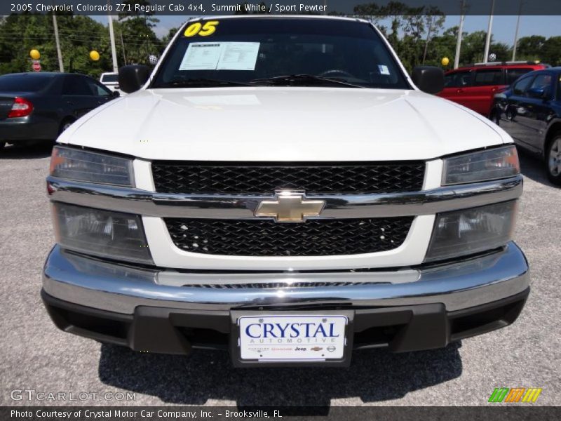 Summit White / Sport Pewter 2005 Chevrolet Colorado Z71 Regular Cab 4x4