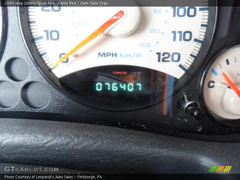 Flame Red / Dark Slate Gray 2004 Jeep Liberty Sport 4x4