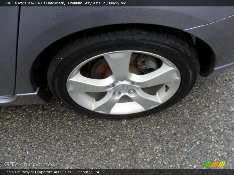 Titanium Gray Metallic / Black/Red 2005 Mazda MAZDA3 s Hatchback