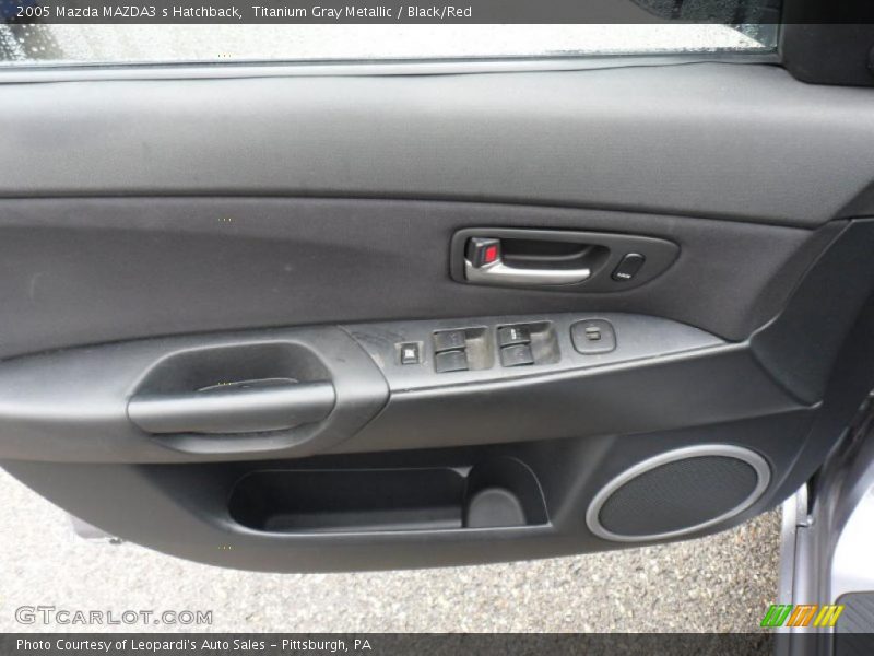 Titanium Gray Metallic / Black/Red 2005 Mazda MAZDA3 s Hatchback