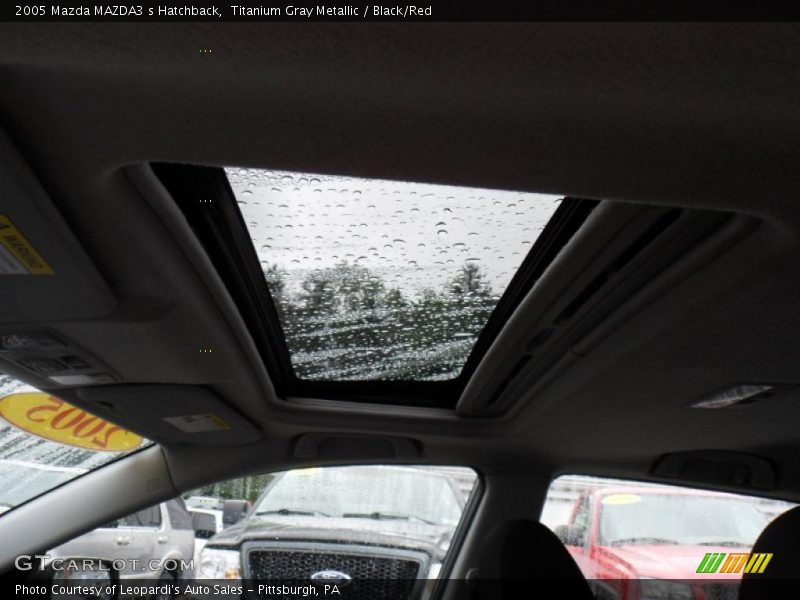 Titanium Gray Metallic / Black/Red 2005 Mazda MAZDA3 s Hatchback