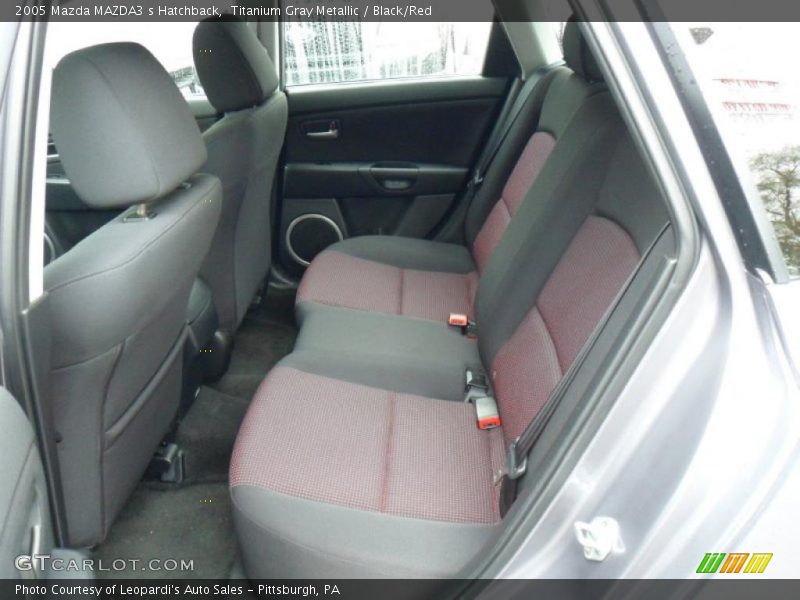 Titanium Gray Metallic / Black/Red 2005 Mazda MAZDA3 s Hatchback
