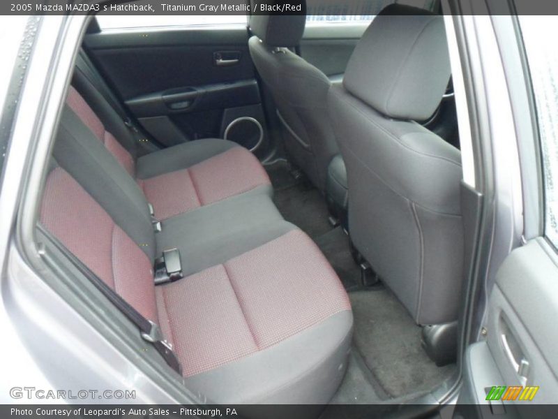 Titanium Gray Metallic / Black/Red 2005 Mazda MAZDA3 s Hatchback