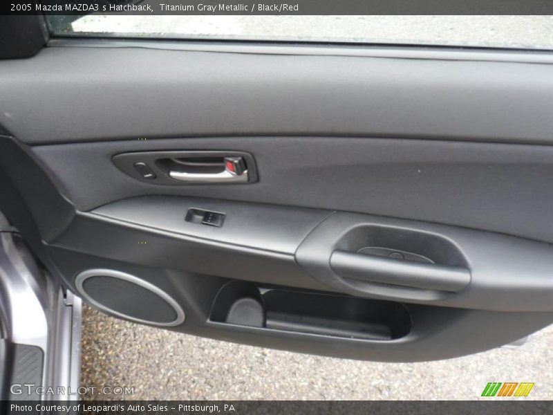 Titanium Gray Metallic / Black/Red 2005 Mazda MAZDA3 s Hatchback