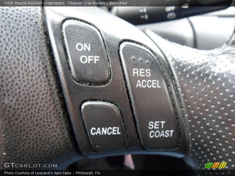 Titanium Gray Metallic / Black/Red 2005 Mazda MAZDA3 s Hatchback