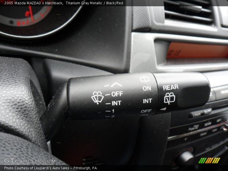 Titanium Gray Metallic / Black/Red 2005 Mazda MAZDA3 s Hatchback