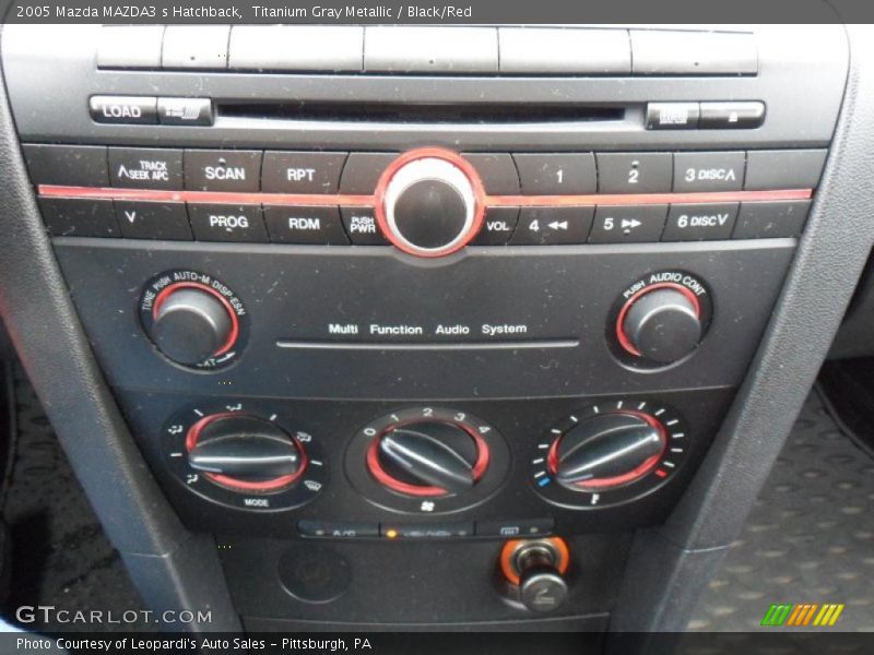 Titanium Gray Metallic / Black/Red 2005 Mazda MAZDA3 s Hatchback