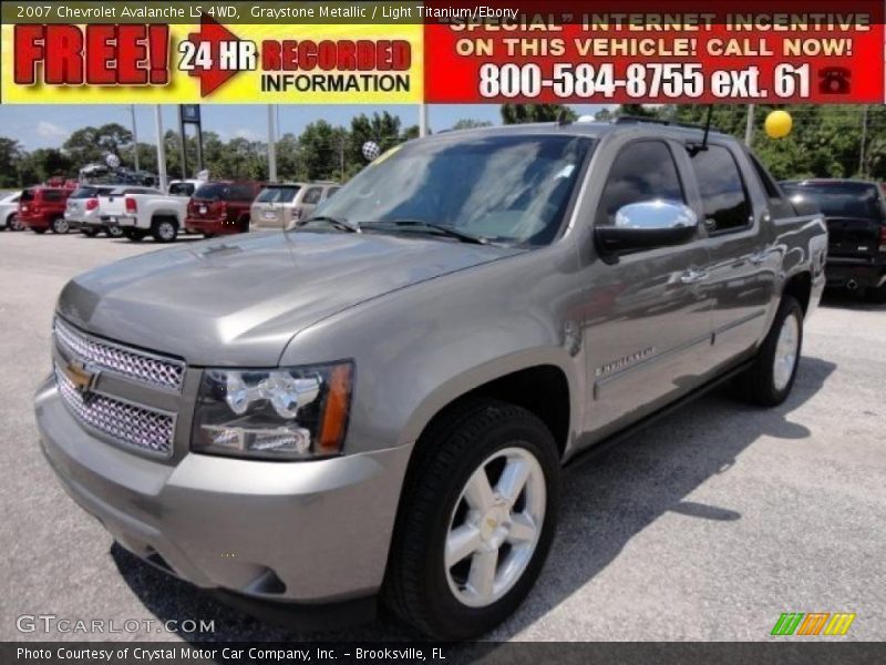 Graystone Metallic / Light Titanium/Ebony 2007 Chevrolet Avalanche LS 4WD