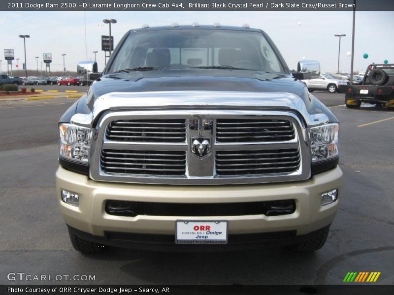 Brilliant Black Crystal Pearl / Dark Slate Gray/Russet Brown 2011 Dodge Ram 2500 HD Laramie Longhorn Crew Cab 4x4