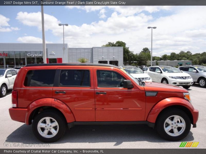Sunburst Orange Pearl / Dark Slate Gray/Light Slate Gray 2007 Dodge Nitro SXT