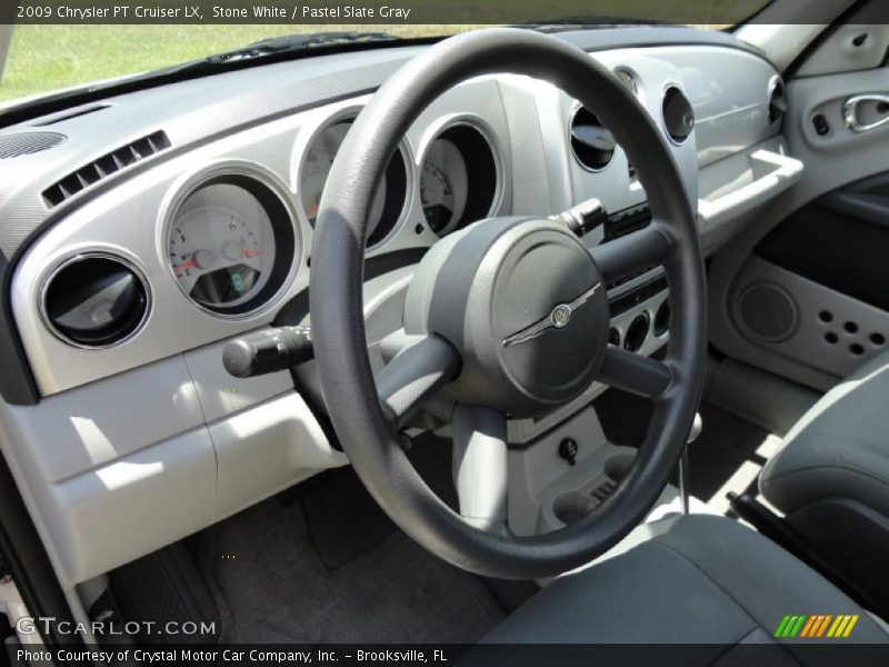 Stone White / Pastel Slate Gray 2009 Chrysler PT Cruiser LX