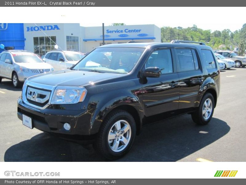 Crystal Black Pearl / Gray 2011 Honda Pilot EX-L