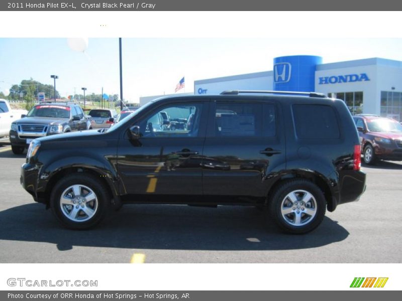 Crystal Black Pearl / Gray 2011 Honda Pilot EX-L