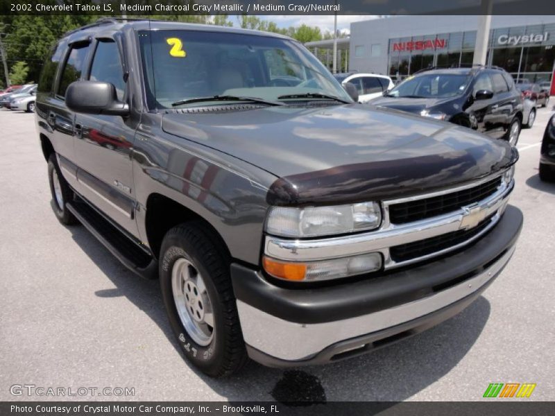 Medium Charcoal Gray Metallic / Medium Gray/Neutral 2002 Chevrolet Tahoe LS
