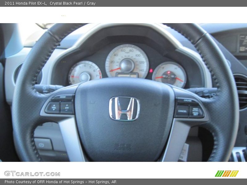 Crystal Black Pearl / Gray 2011 Honda Pilot EX-L
