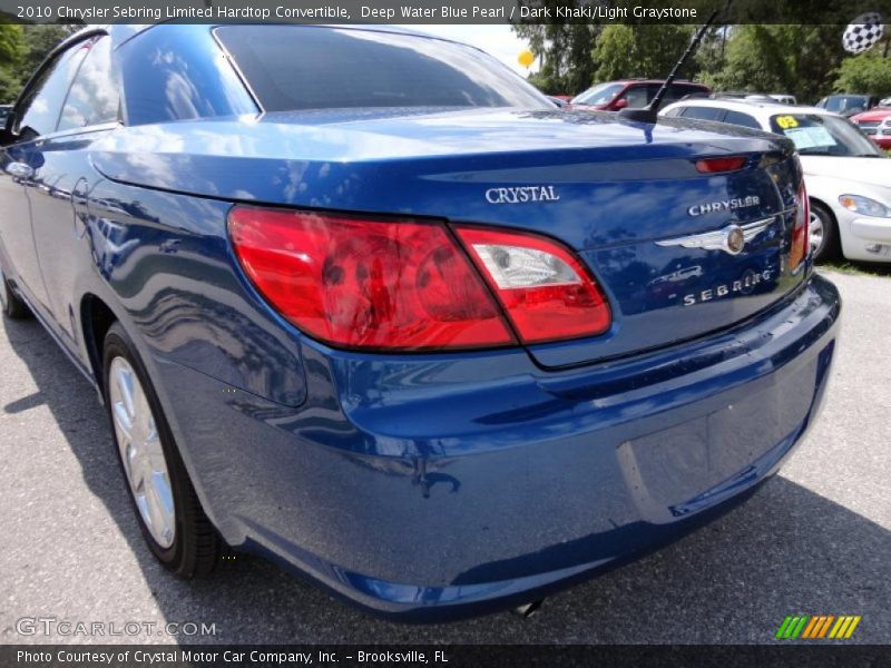 Deep Water Blue Pearl / Dark Khaki/Light Graystone 2010 Chrysler Sebring Limited Hardtop Convertible