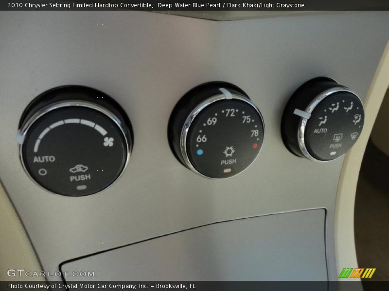 Controls of 2010 Sebring Limited Hardtop Convertible