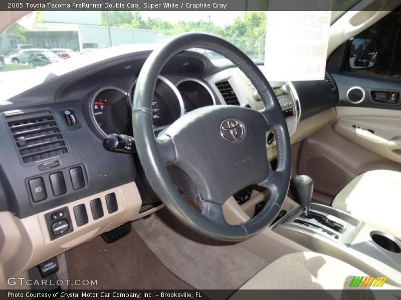 Super White / Graphite Gray 2005 Toyota Tacoma PreRunner Double Cab