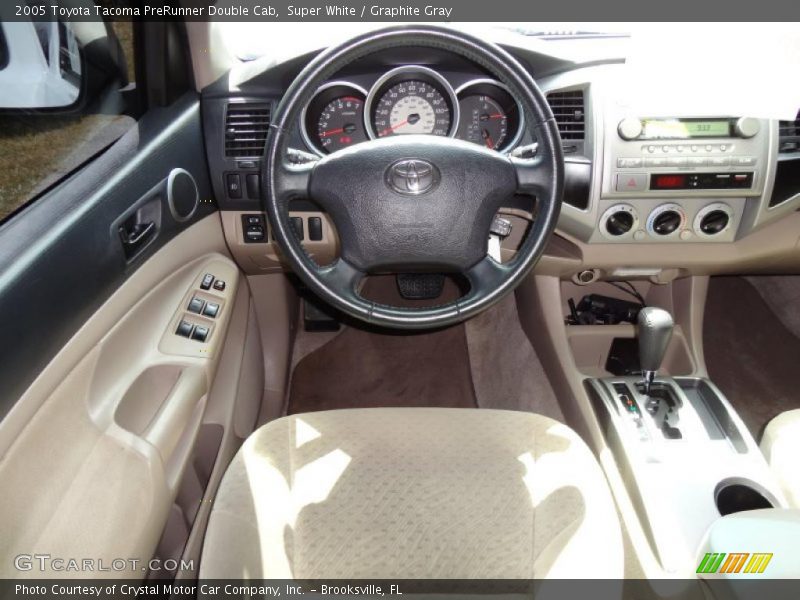 Super White / Graphite Gray 2005 Toyota Tacoma PreRunner Double Cab