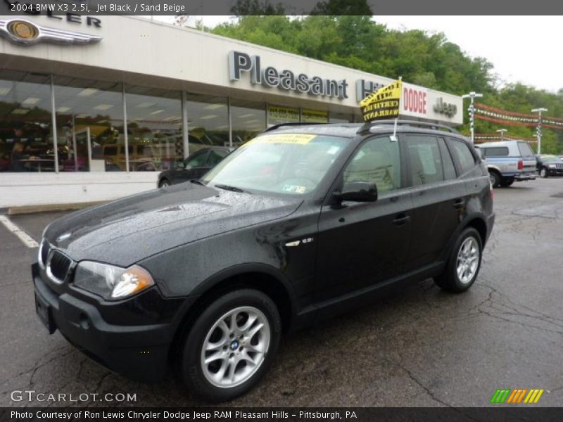 Jet Black / Sand Beige 2004 BMW X3 2.5i