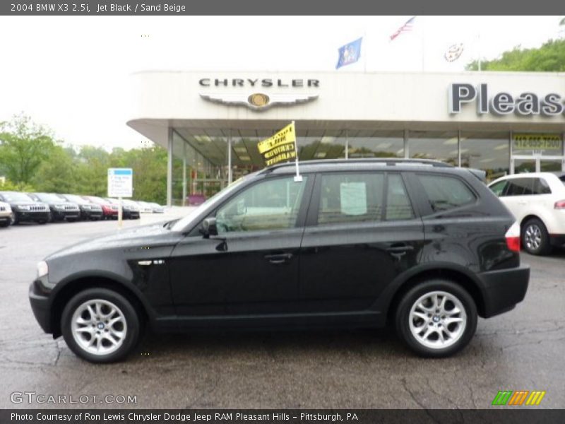 Jet Black / Sand Beige 2004 BMW X3 2.5i