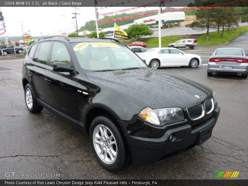 Jet Black / Sand Beige 2004 BMW X3 2.5i