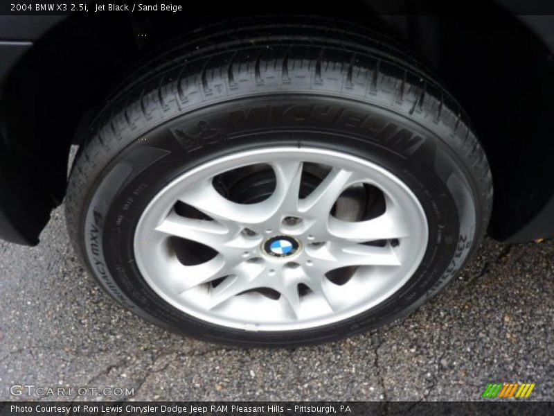 Jet Black / Sand Beige 2004 BMW X3 2.5i