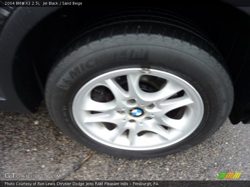 Jet Black / Sand Beige 2004 BMW X3 2.5i