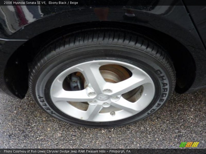 Ebony Black / Beige 2008 Hyundai Sonata SE V6