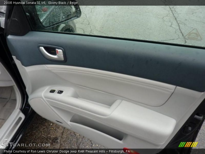 Ebony Black / Beige 2008 Hyundai Sonata SE V6