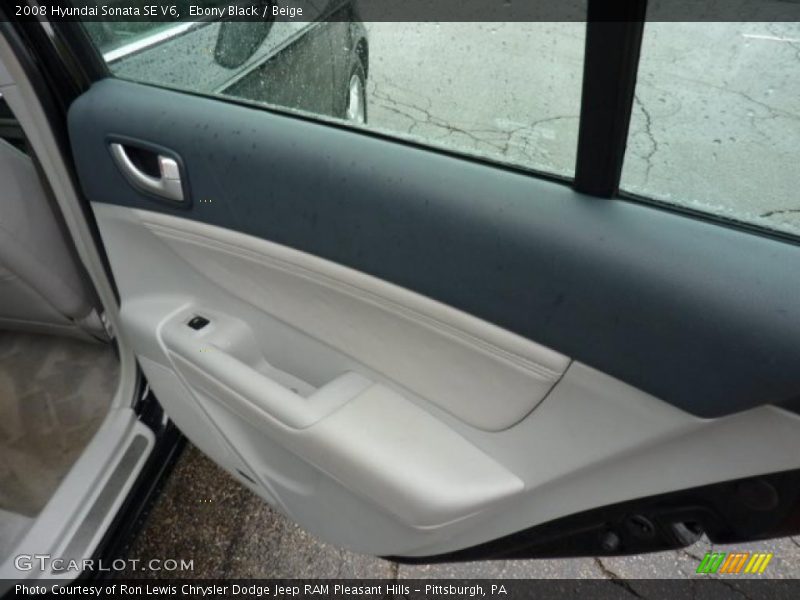 Ebony Black / Beige 2008 Hyundai Sonata SE V6