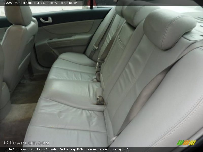 Ebony Black / Beige 2008 Hyundai Sonata SE V6