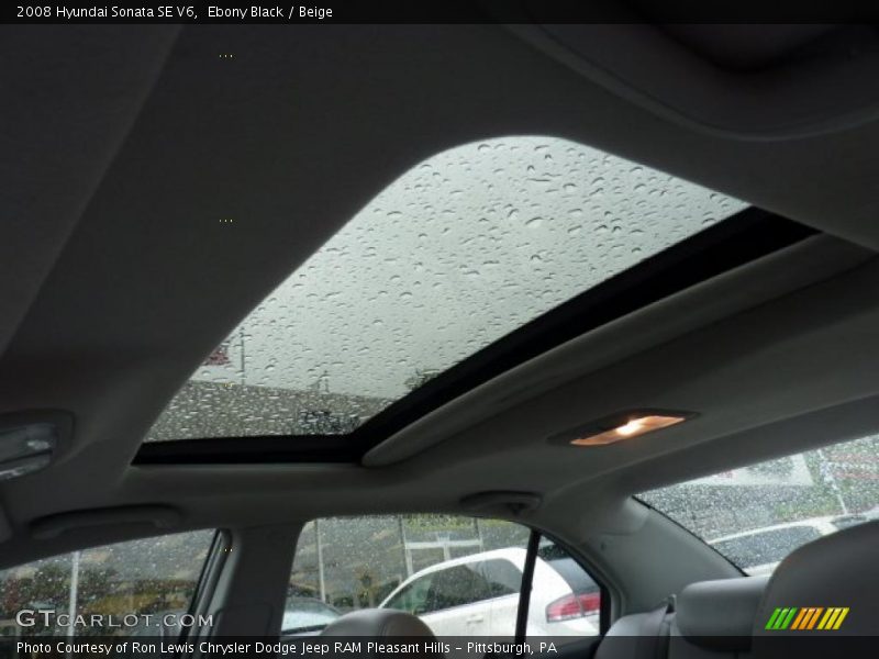 Ebony Black / Beige 2008 Hyundai Sonata SE V6