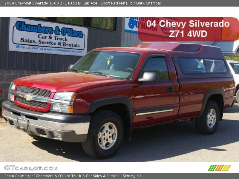 Sport Red Metallic / Dark Charcoal 2004 Chevrolet Silverado 1500 Z71 Regular Cab 4x4