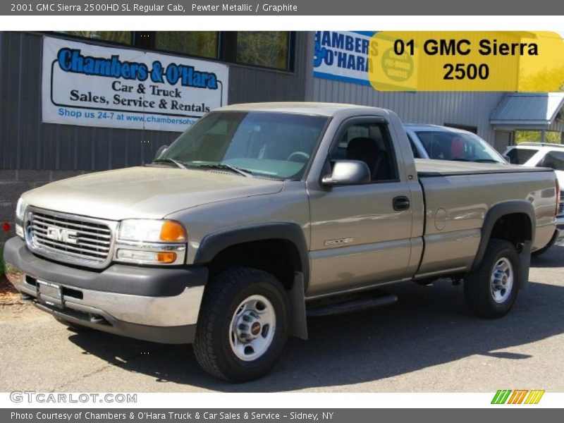 Pewter Metallic / Graphite 2001 GMC Sierra 2500HD SL Regular Cab
