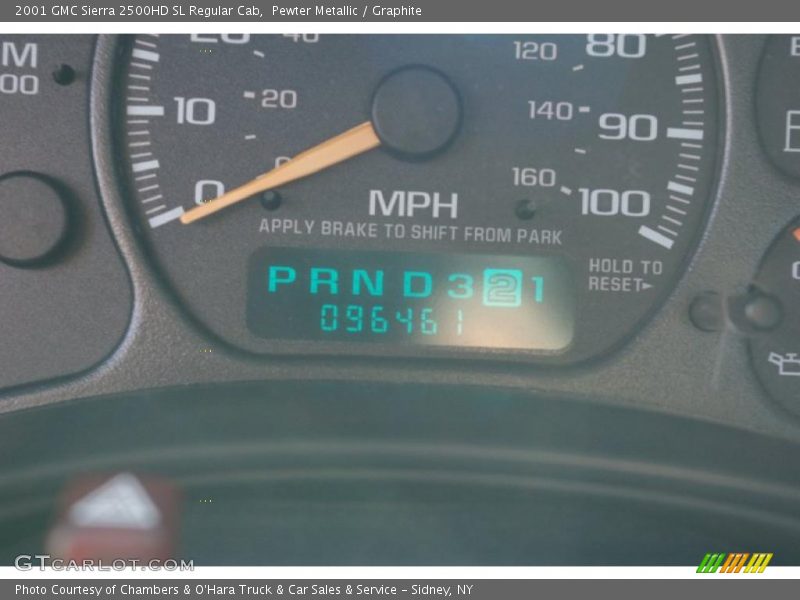 Pewter Metallic / Graphite 2001 GMC Sierra 2500HD SL Regular Cab