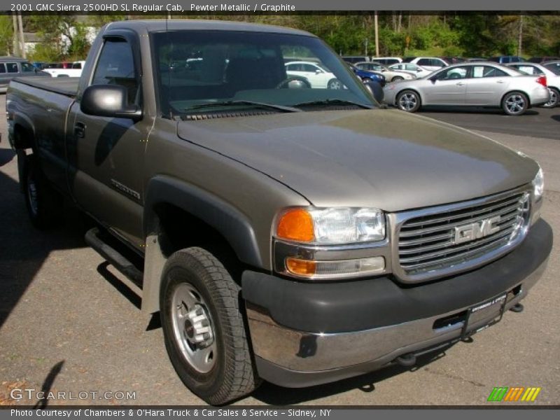 Pewter Metallic / Graphite 2001 GMC Sierra 2500HD SL Regular Cab