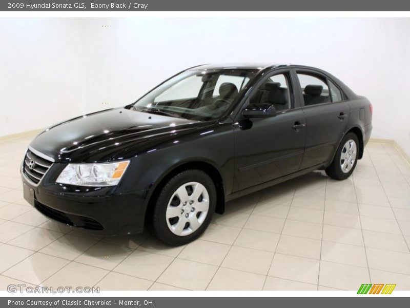 Ebony Black / Gray 2009 Hyundai Sonata GLS