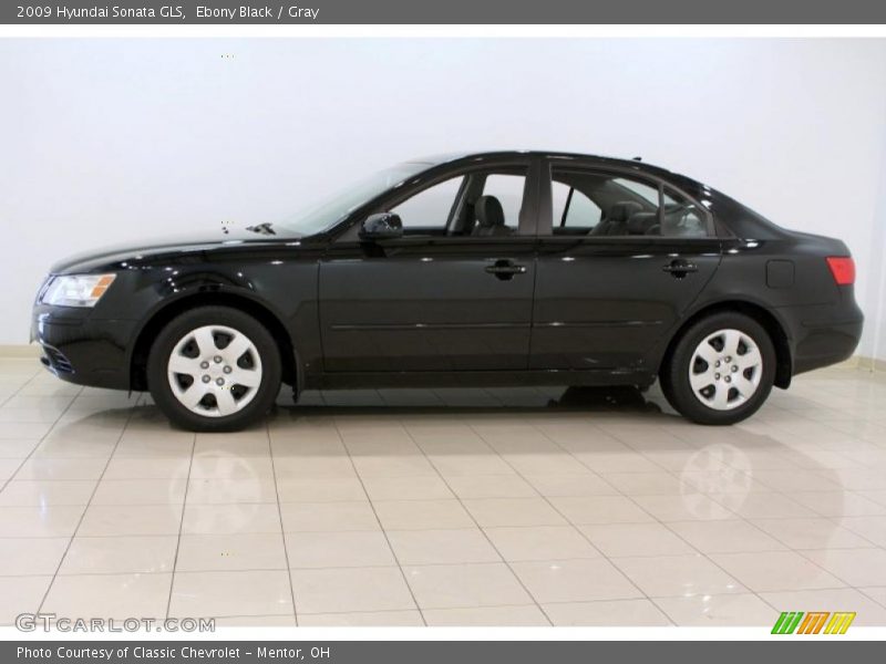 Ebony Black / Gray 2009 Hyundai Sonata GLS