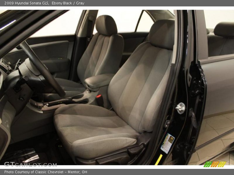 Ebony Black / Gray 2009 Hyundai Sonata GLS