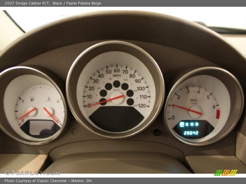 Black / Pastel Pebble Beige 2007 Dodge Caliber R/T
