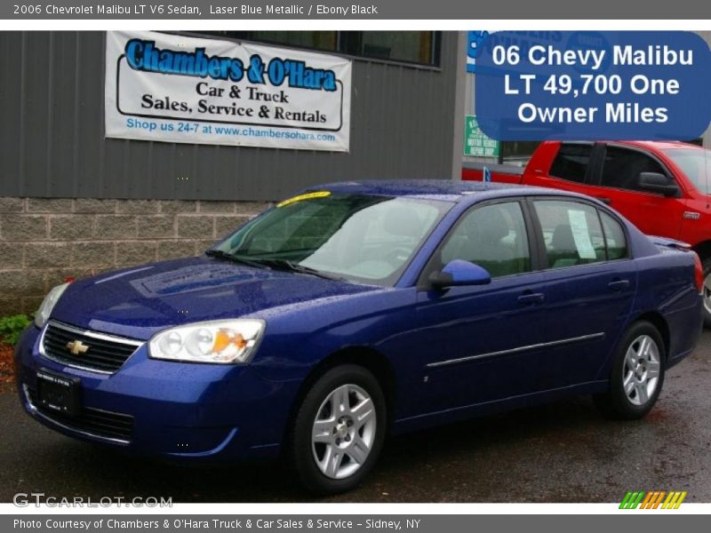 Laser Blue Metallic / Ebony Black 2006 Chevrolet Malibu LT V6 Sedan