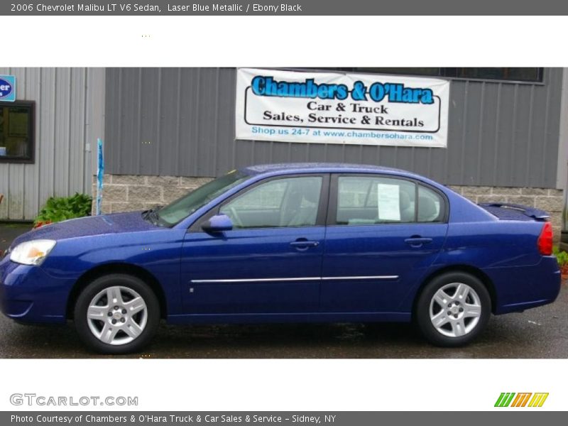 Laser Blue Metallic / Ebony Black 2006 Chevrolet Malibu LT V6 Sedan