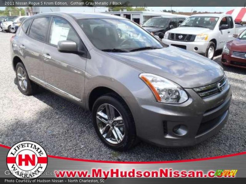 Gotham Gray Metallic / Black 2011 Nissan Rogue S Krom Edition