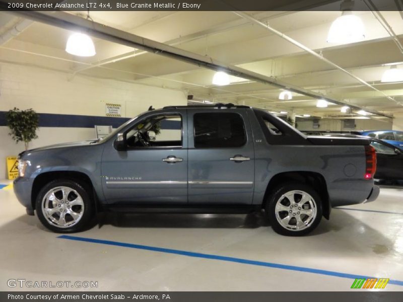 Blue Granite Metallic / Ebony 2009 Chevrolet Avalanche LTZ 4x4