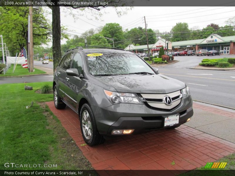 Nimbus Gray Metallic / Taupe 2008 Acura MDX Technology
