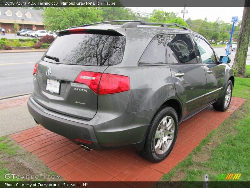 Nimbus Gray Metallic / Taupe 2008 Acura MDX Technology