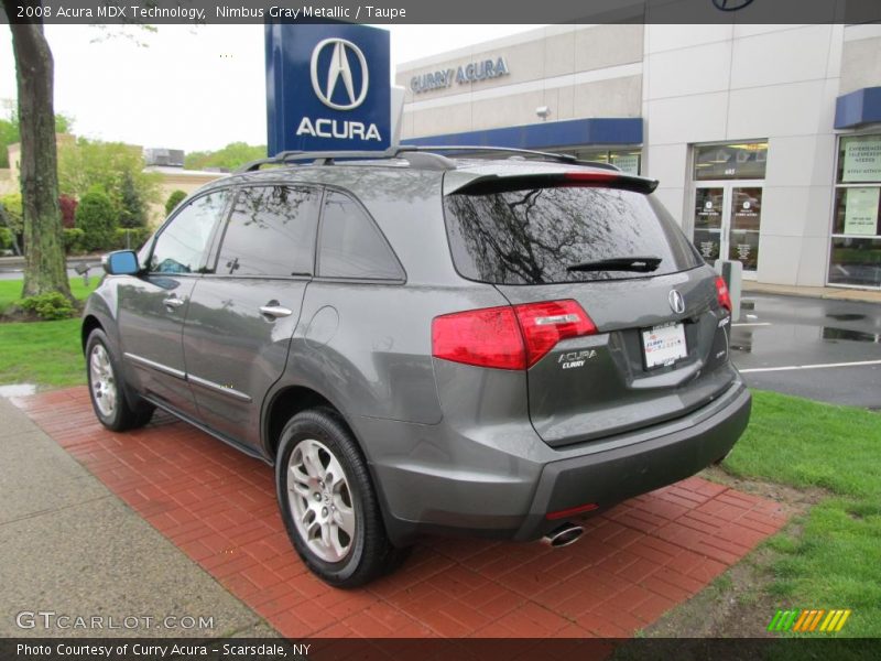 Nimbus Gray Metallic / Taupe 2008 Acura MDX Technology