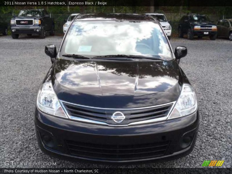 Espresso Black / Beige 2011 Nissan Versa 1.8 S Hatchback