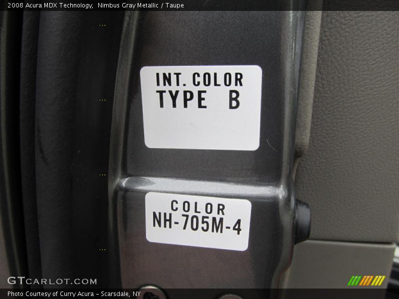 Nimbus Gray Metallic / Taupe 2008 Acura MDX Technology
